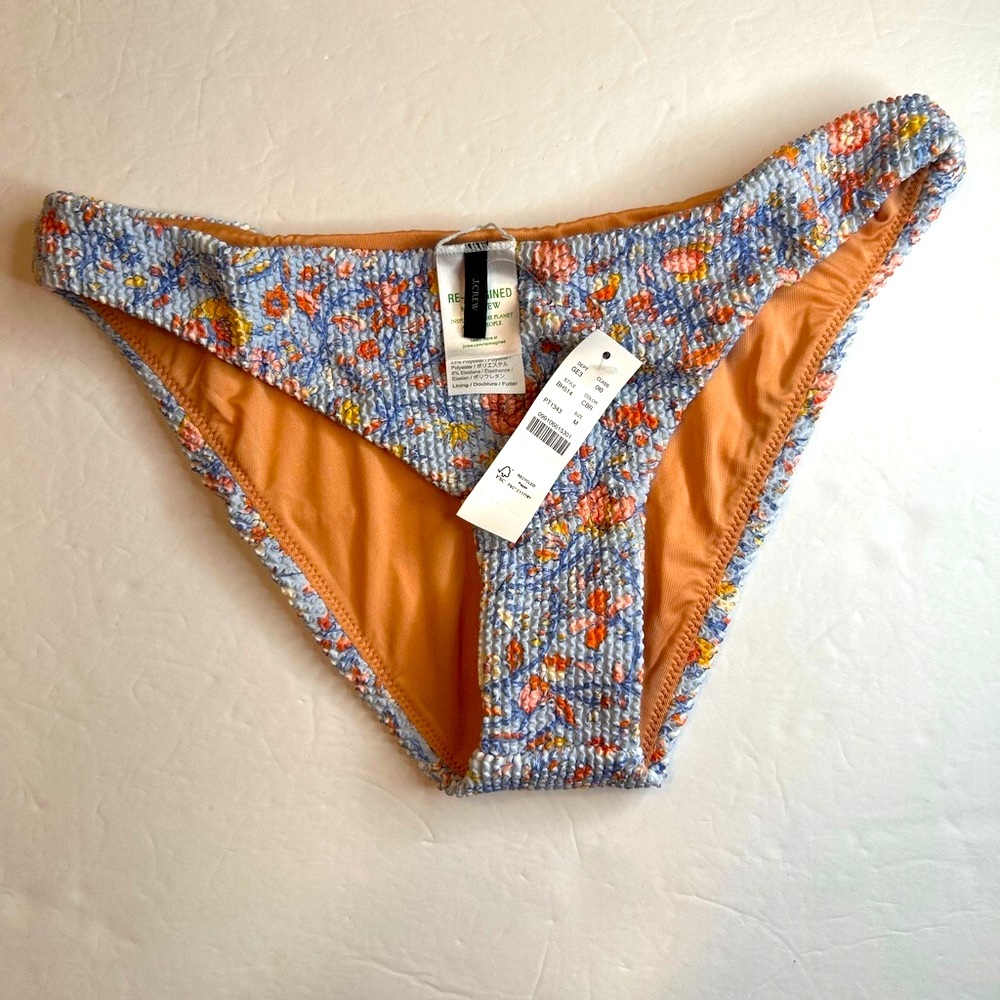 NWT J. Crew Scrunchie Hipster Bikini Swim Bottom in Afternoon Floral Size M